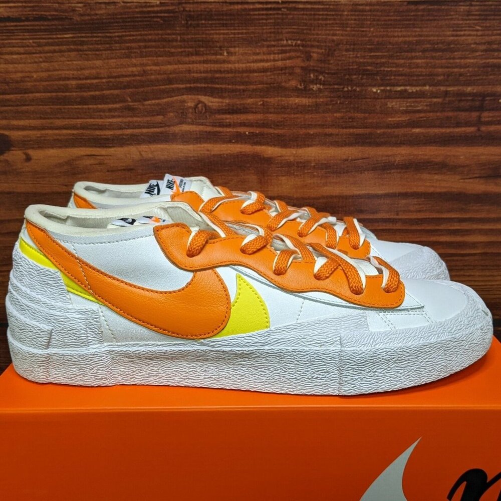 Nike Blazer Low x Sacai Men's 12 White Magma Orange shoes DD1877-100